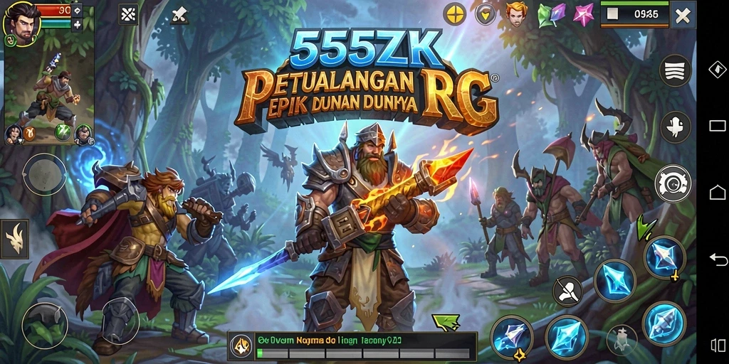 Tampilan gameplay seru dari 555ZK dalam aksi RPG