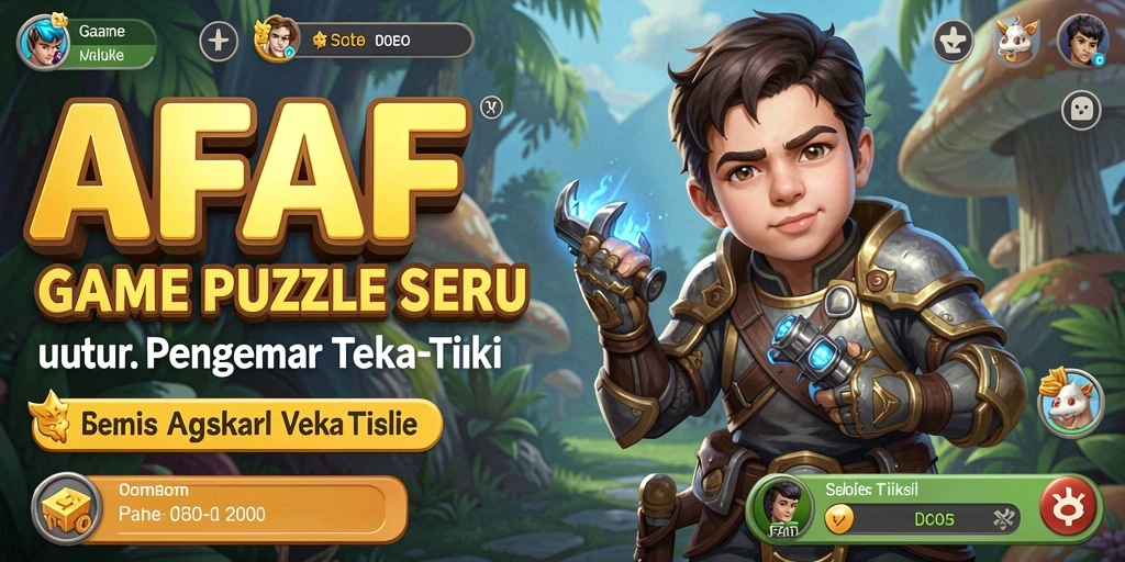 Screenshot gameplay AFAF yang menampilkan potongan teka-teki yang menantang.