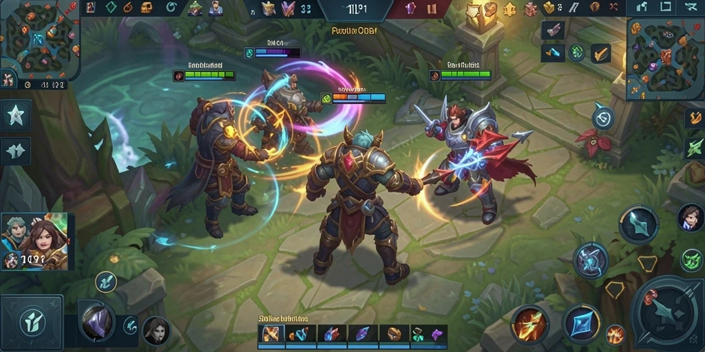 Tampilan gameplay seru di dunia MOBA BARU01.