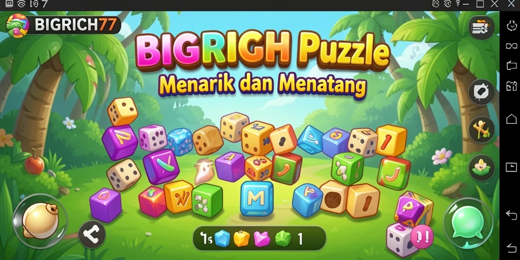 Tampilan gameplay menarik dari BIGRICH77 yang penuh warna.