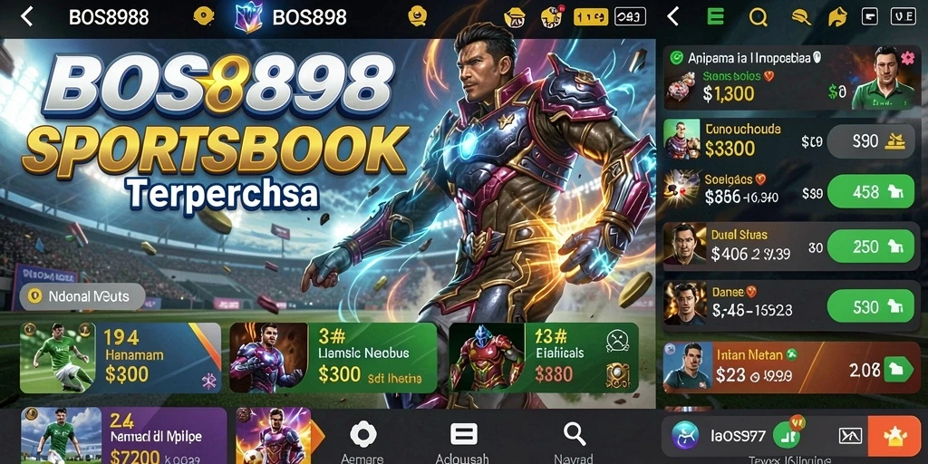 Tampilan gameplay menarik dari aplikasi Sportsbook BOS898.