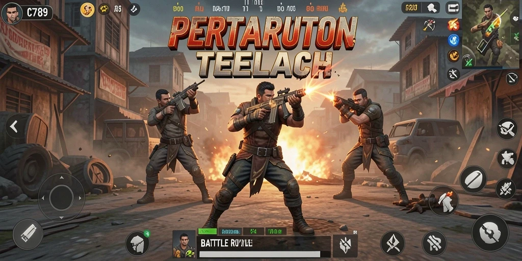 Tampilan gameplay seru dan mendebarkan di <strong>C789</strong> Battle Royale.
