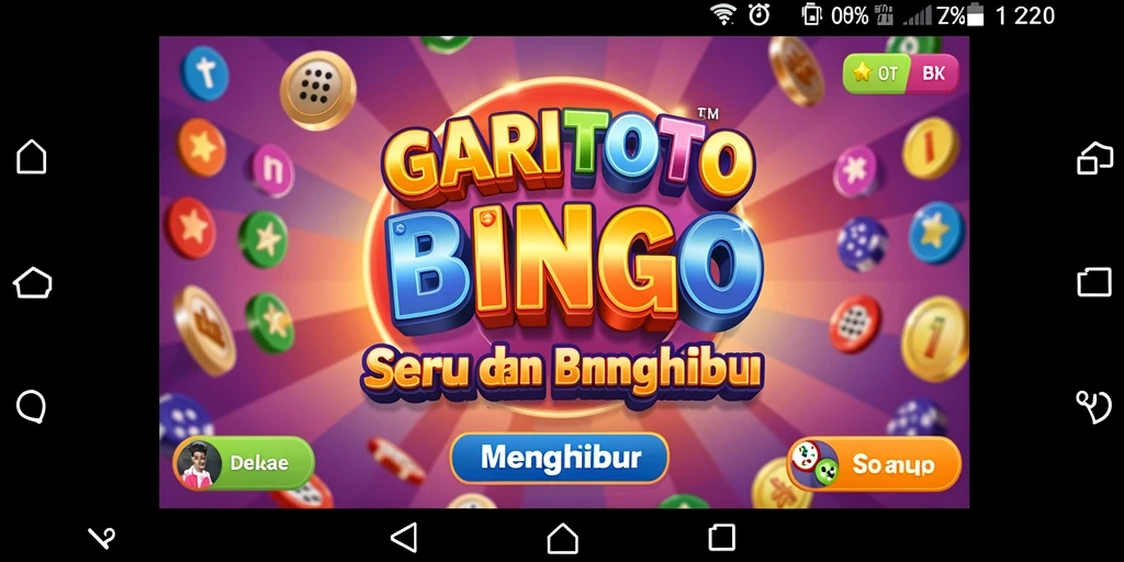 Screenshot utama GARITOTO dengan tampilan gameplay seru Bingo.