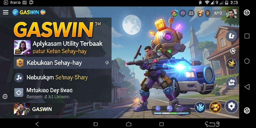 Screenshot utama GASWIN menampilkan antarmuka pengguna yang sederhana dan fungsional.