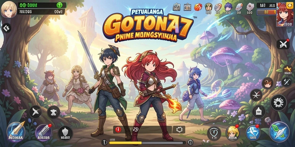 Tampilan menarik dari gameplay GOTO77 yang penuh dengan karakter anime.