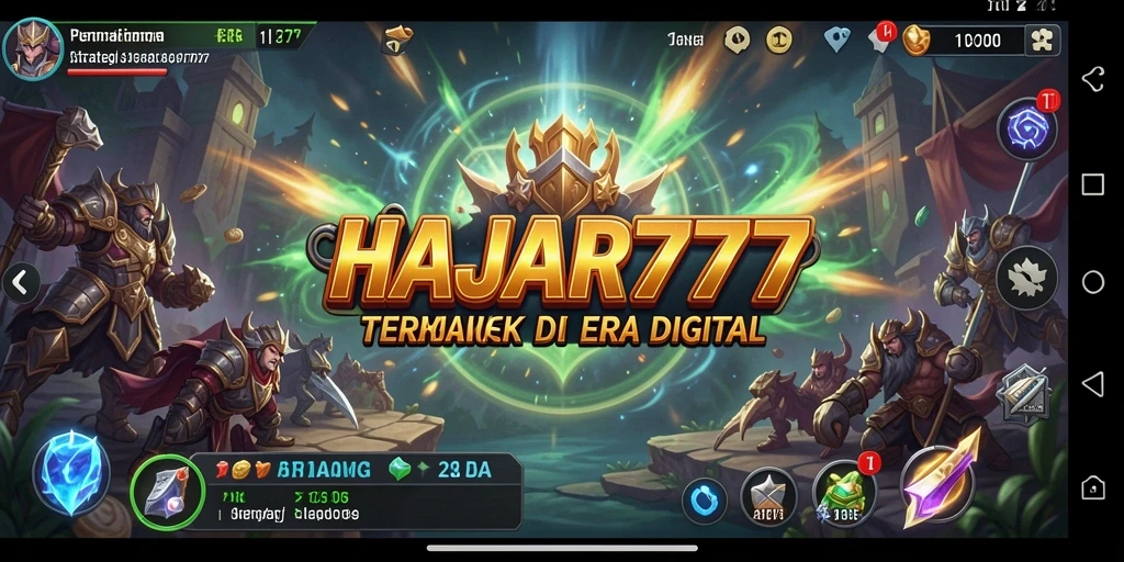 Tampilan seru gameplay strategis di HAJAR777.