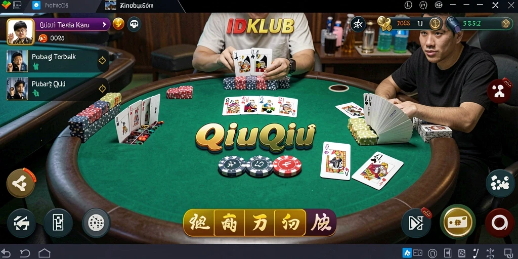 Tampilan gameplay QiuQiu yang mendebarkan di IDKLUB.