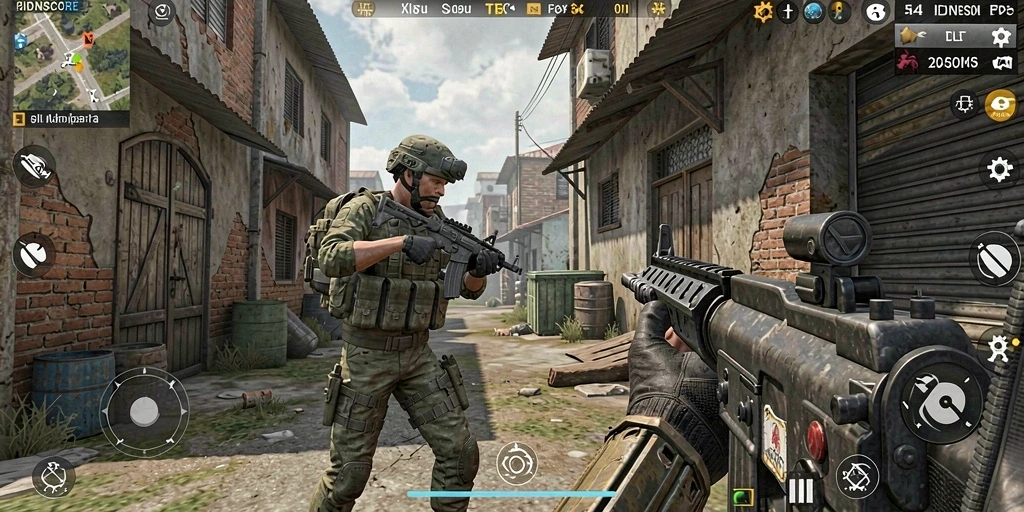 Screenshot IDNSCORE menampilkan aksi seru dalam game TPS.