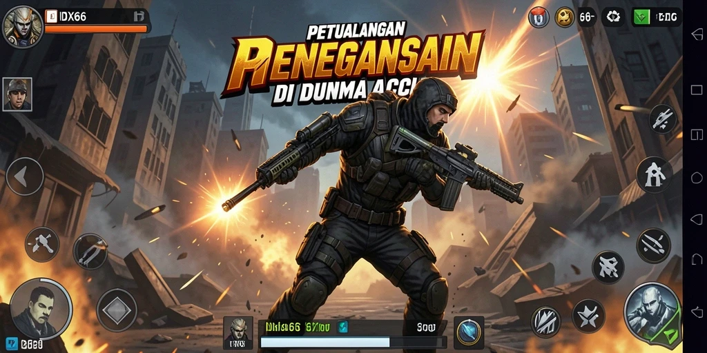 Tampilan epik dari gameplay menegangkan IDX66 yang memikat.