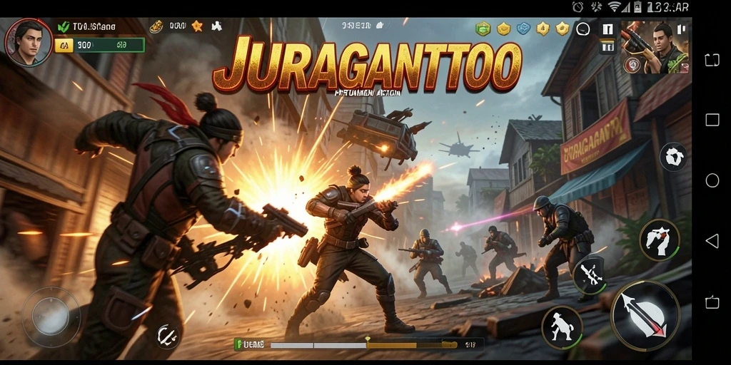 Tangkapan layar JURAGANTOTO menampilkan aksi pertarungan yang seru.