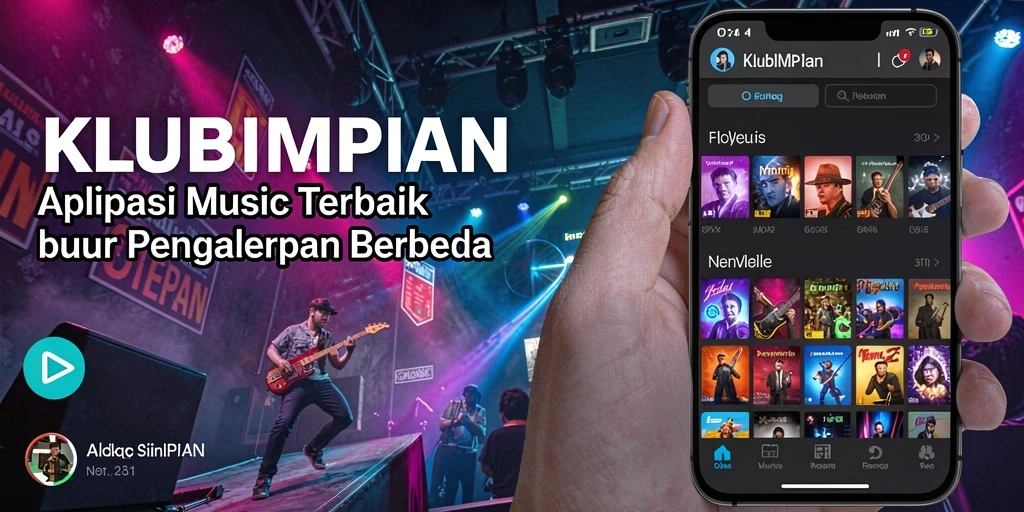 Tampilan gameplay menarik dalam KLUBIMPIAN dengan fitur musik interaktif.