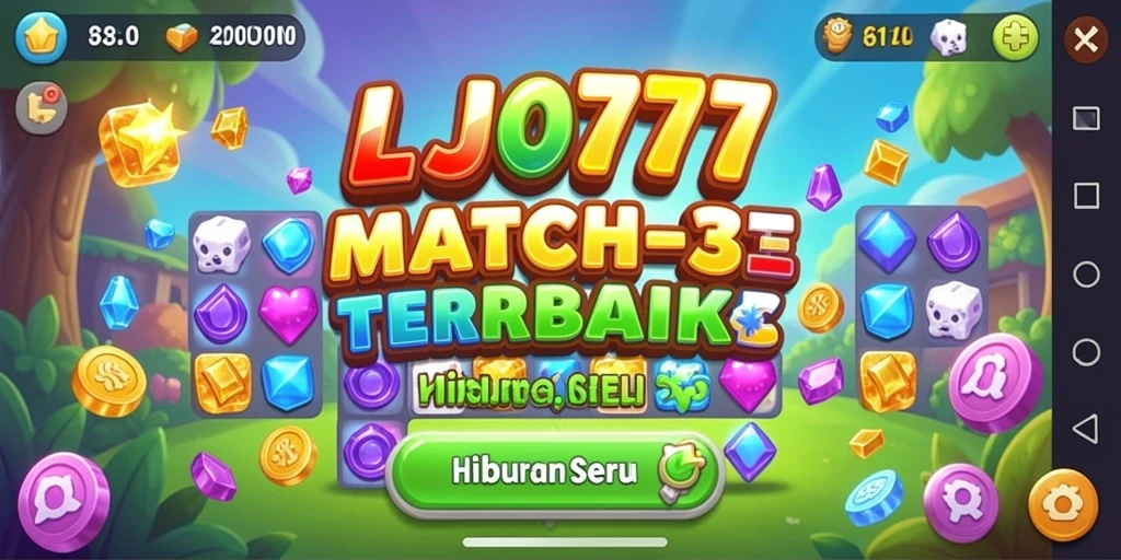 Tampilan gameplay seru LJO777 yang penuh warna.