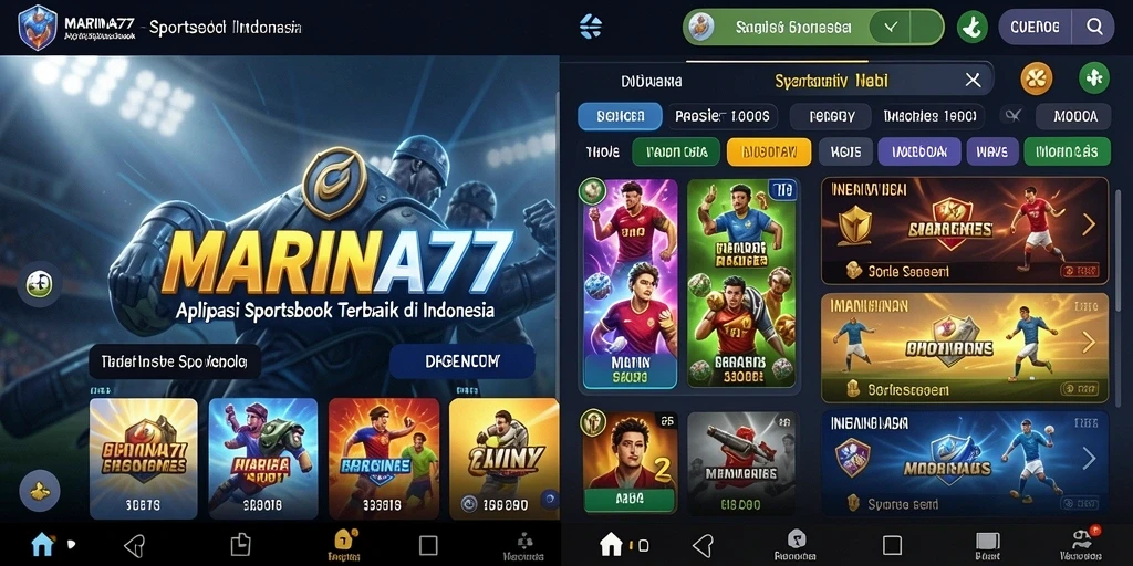Screenshot utama MARINA77 menampilkan taruhan olahraga yang menarik.