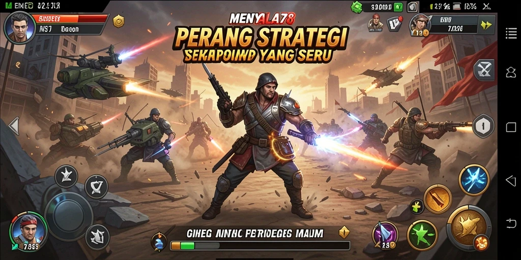 Screenshot gameplay MENYALA78 yang menampilkan pertempuran strategis.