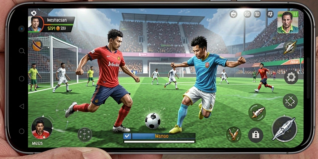 Tampilan gameplay MG525 yang menegangkan dan penuh strategi olahraga.