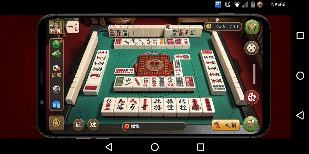 Screenshot menunjukkan gameplay Mahjong yang menarik di NK666.