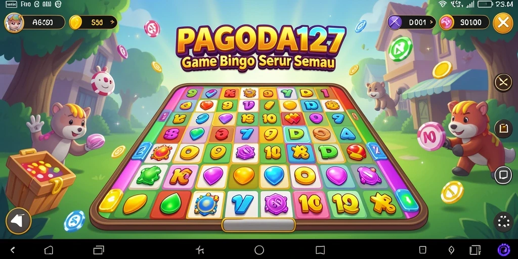 Tampilan gameplay Bingo yang menarik dan penuh warna.