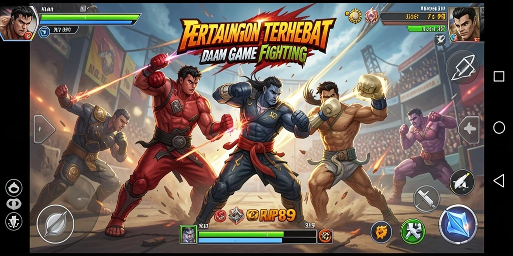 Tangkapan layar gameplay RAP89 menampilkan pertarungan aksi yang intens.