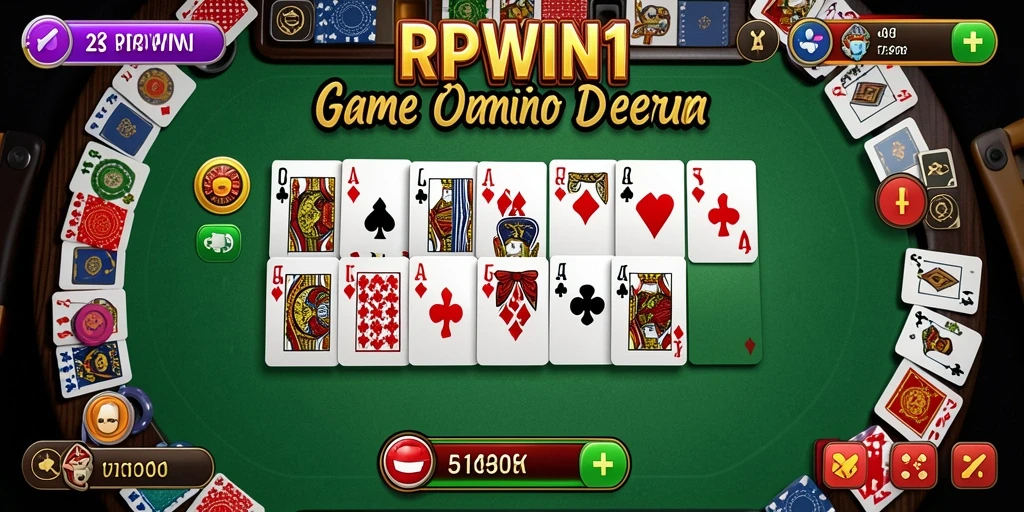 Screenshot gameplay RPWIN1 yang menampilkan keseruan permainan Domino.