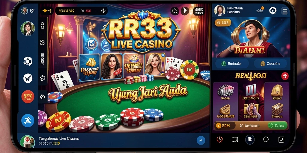 Tampilan gameplay Live Casino yang mengasyikkan di RR33.