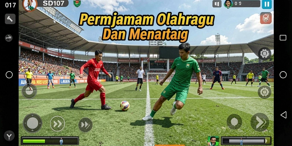 Screenshot gameplay SD107 yang menampilkan aksi olahraga seru.
