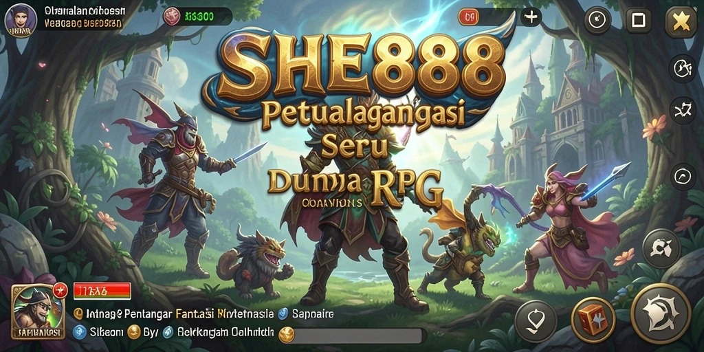 Tampilan gameplay SHE888 yang menakjubkan dan penuh aksi RPG.