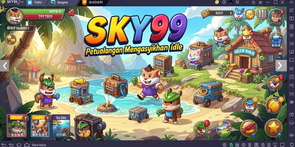 Tampilan gameplay <strong>SKY99</strong> yang menarik dan mengasyikkan dalam mode Idle.