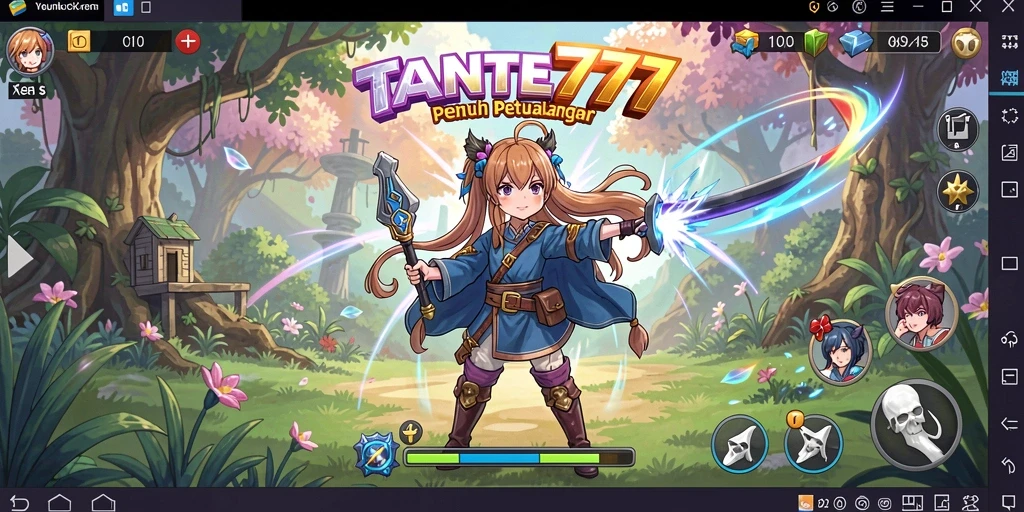 Screenshot dari gameplay <strong>TANTE777</strong> yang menampilkan aksi karakter anime.
