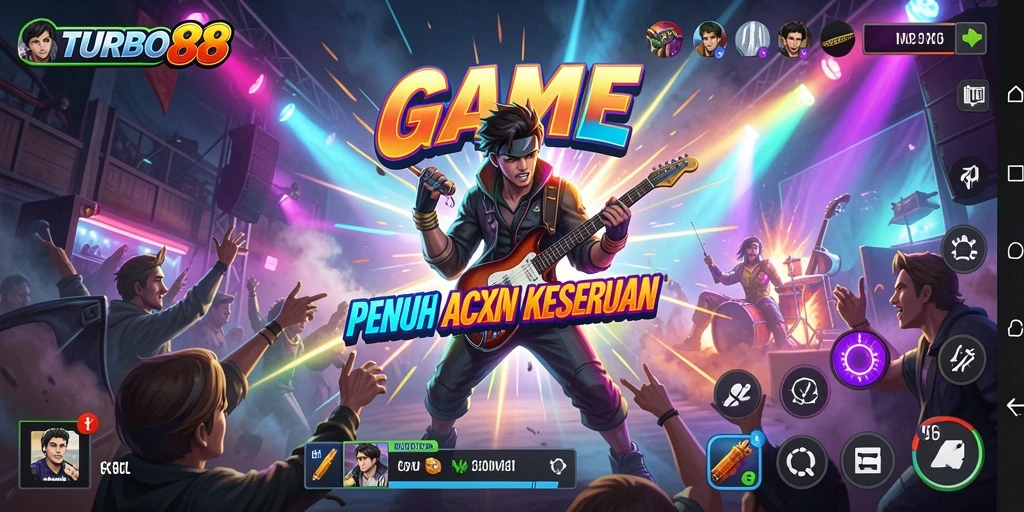 Tampilan gameplay TURBO88 dengan banyak pilihan lagu yang menarik.