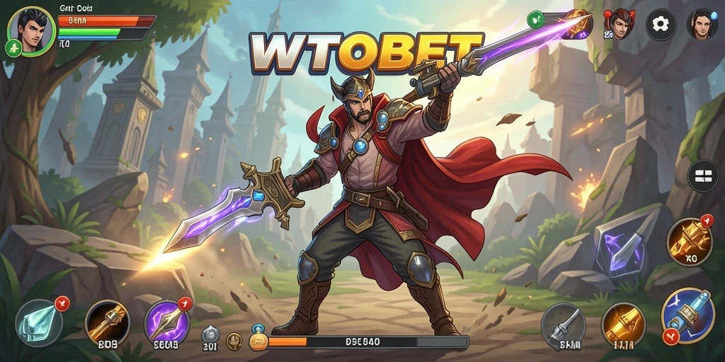 Tangkapan layar menunjukkan aksi mendebarkan dalam WTOBET.